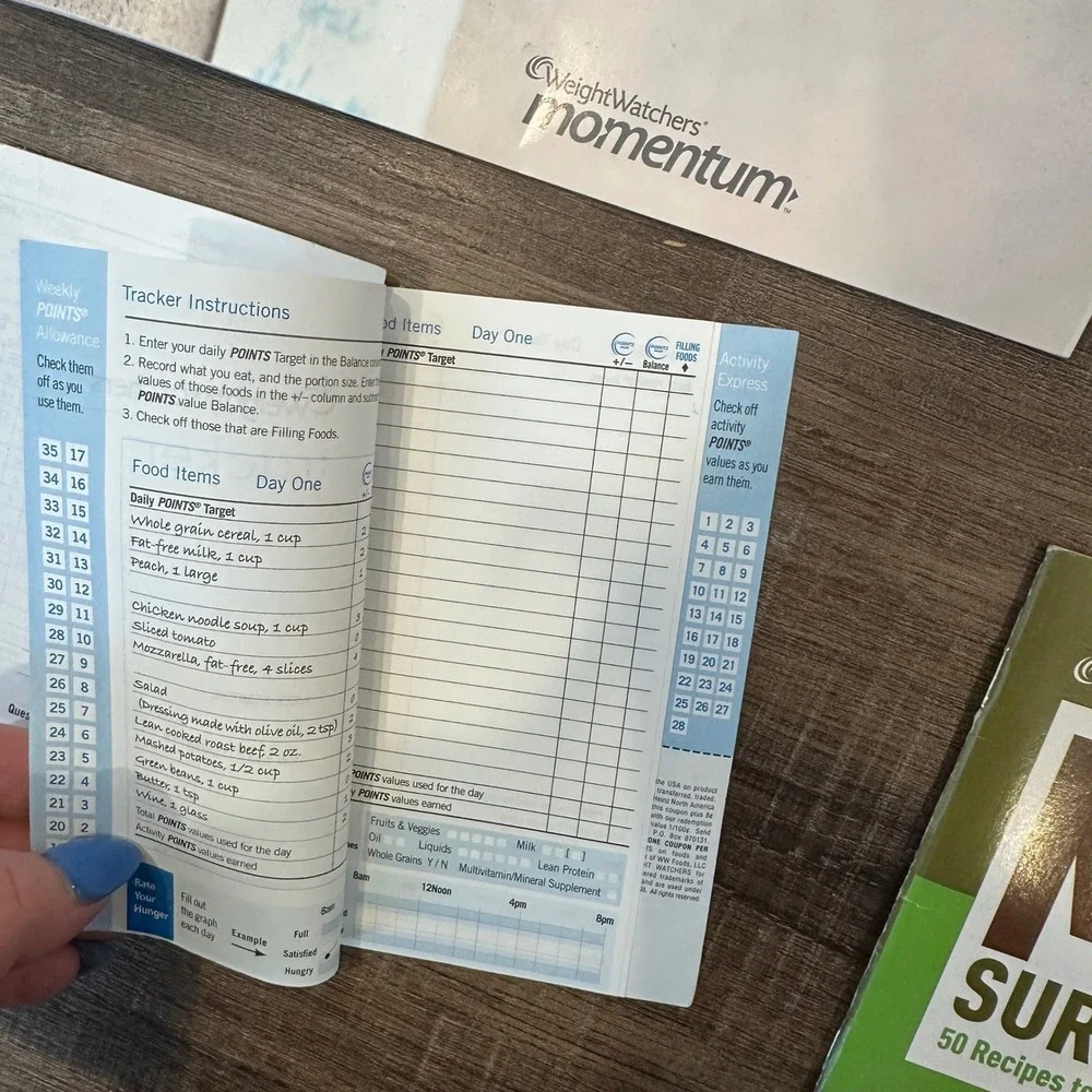 Weight Watchers Momentum 2008 Food Companion Journal Recipe Guides Lot 12pc